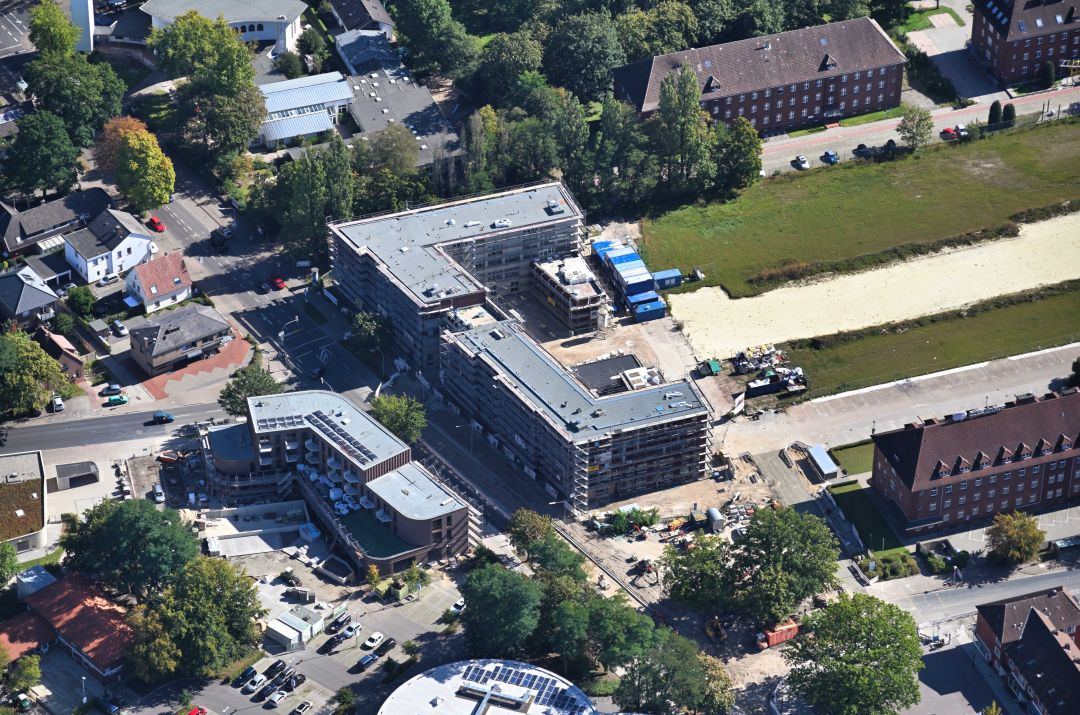 Freytag & v.d. Linde Neubau Stadtteilzentrum Klingenbergstraße Luftaufnahme Oldenburg