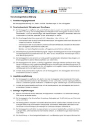 Verschwiegenheitserklärung