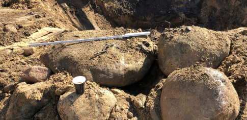 Darstellung der Dimension des Gerölls 