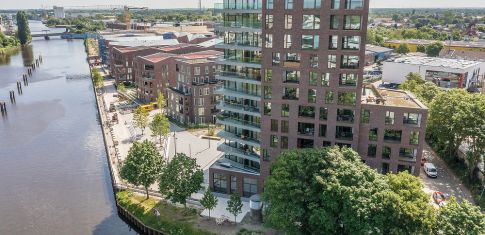 Freytag & v.d. Linde Neubau Wohnanlage Turm & Riegel Luftaufnahme Olödenburg